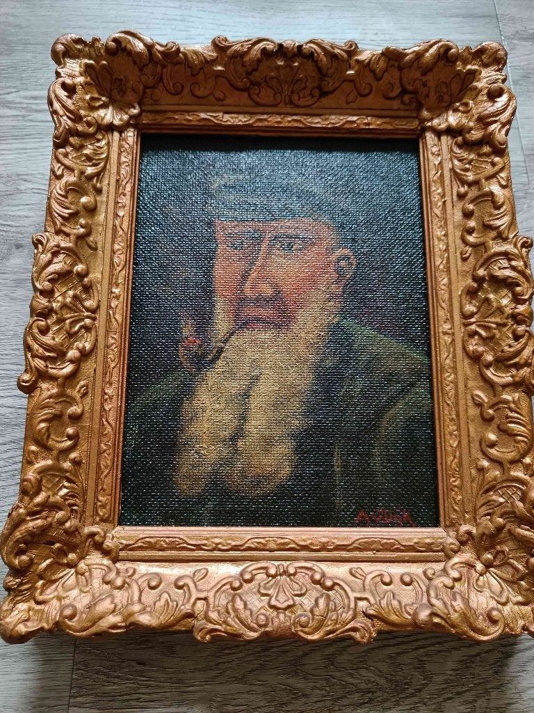 Schilderij van A.v.Dijk, Ophalen