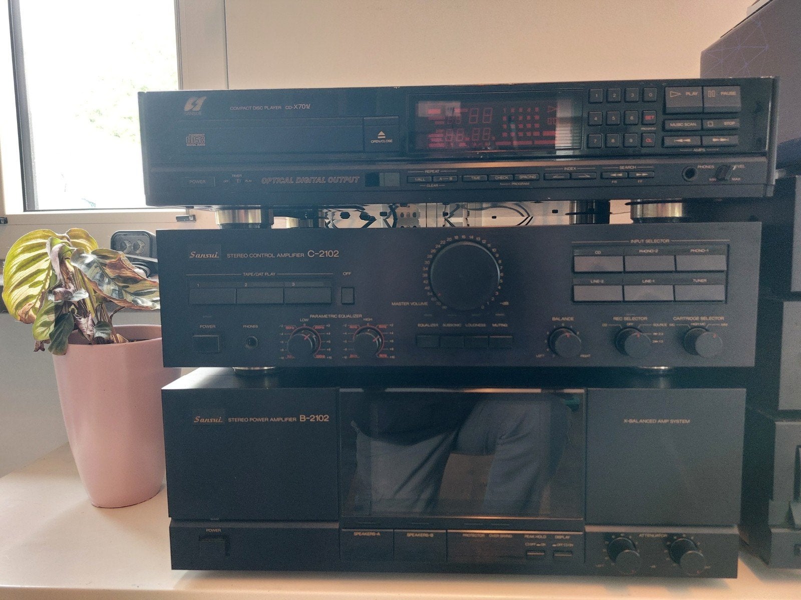 Sansui B2102/C2102 set gecerviced eventueel met Cdx701, Ophalen, 120 watt of meer, Overige merken