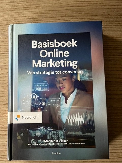 Basisboek online marketing,  5 editie, Boeken, Noordhoff, Nieuw, Beta, HBO