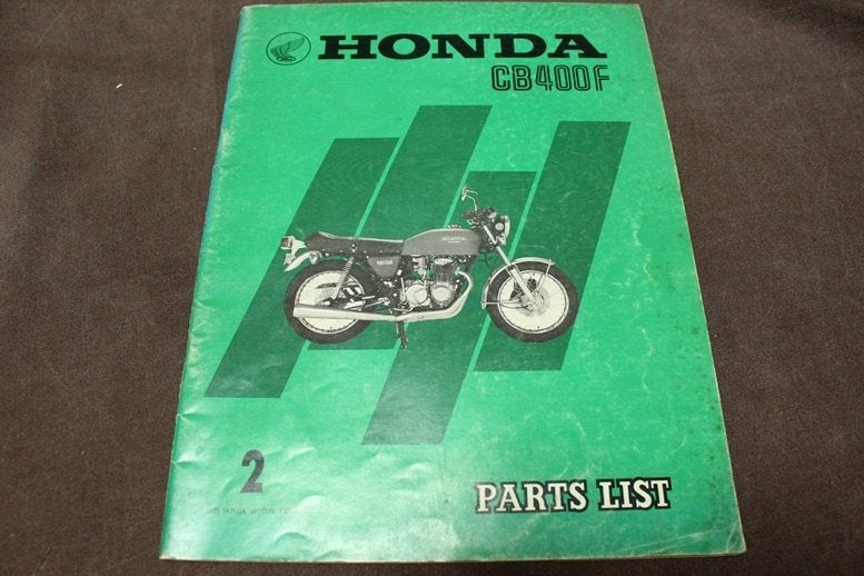 Honda CB400F 1975 motorcycle parts listCB 400 Four, Ophalen of Verzenden, Honda