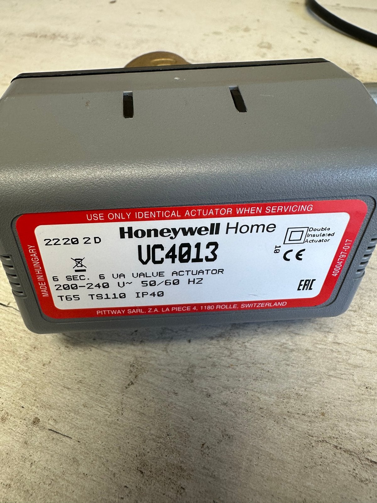Honeywell Home VC4013 Klep actuator, Ophalen of Verzenden, Gebruikt, Overige typen