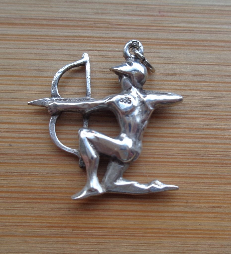 zilveren vintage hanger boogschutter [907], Verzenden, Zo goed als nieuw, Zilver, Zilver