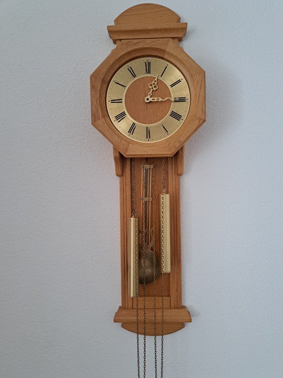 Blank eiken wandklok, Antiek en Kunst, Antiek | Klokken, Ophalen