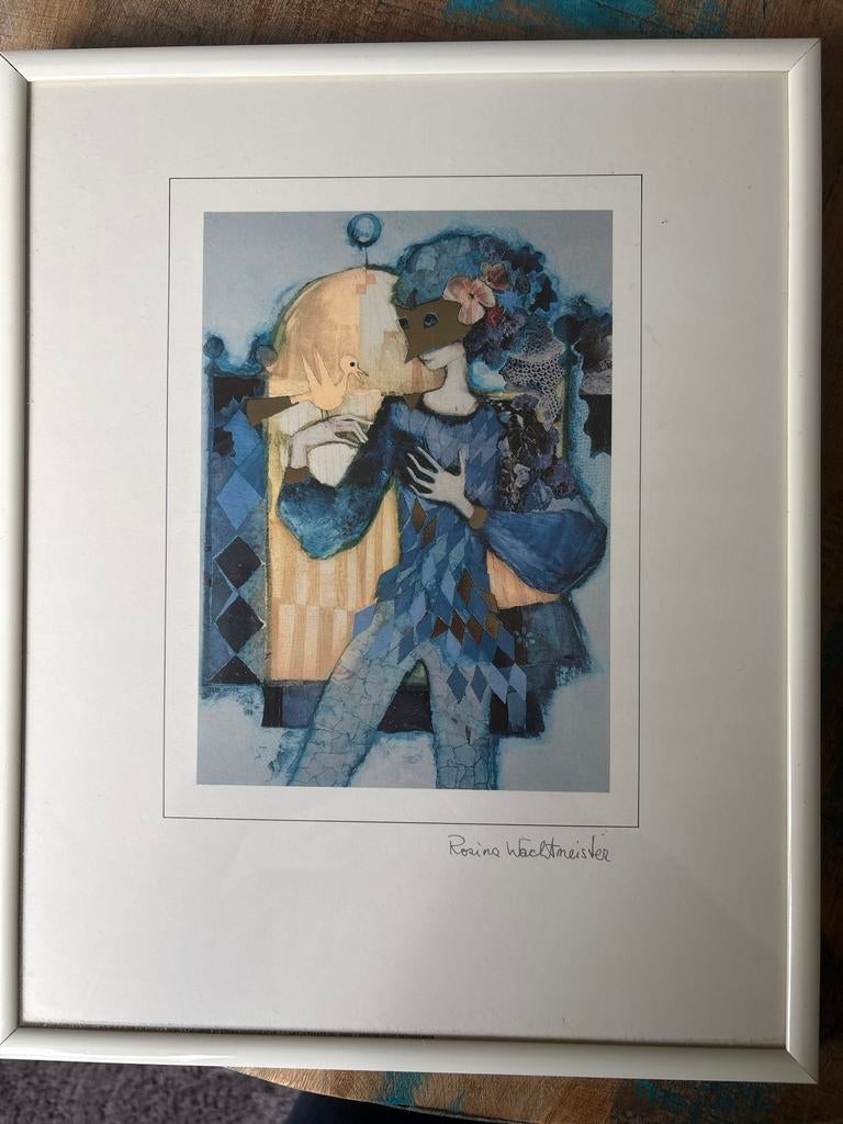 Rosina Wachtmeister Kunstprint - Maskerade met Vogel, Antiek en Kunst, Ophalen