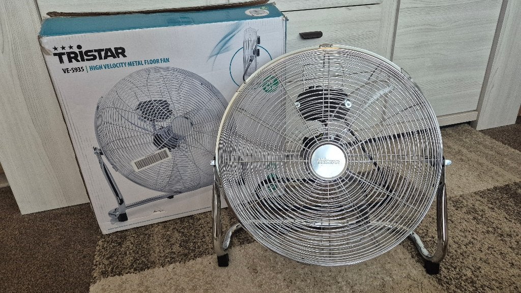 Tristar VE-5935 ventilator (2 stuks beschikbaar), Ophalen, Zo goed als nieuw, Vloerventilator