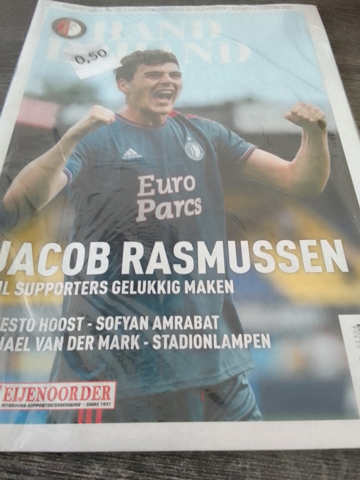 Hand in Hand Feyenoord Magazine - Jacob Rasmussen, Ophalen, Zo goed als nieuw, Sport en Vrije tijd
