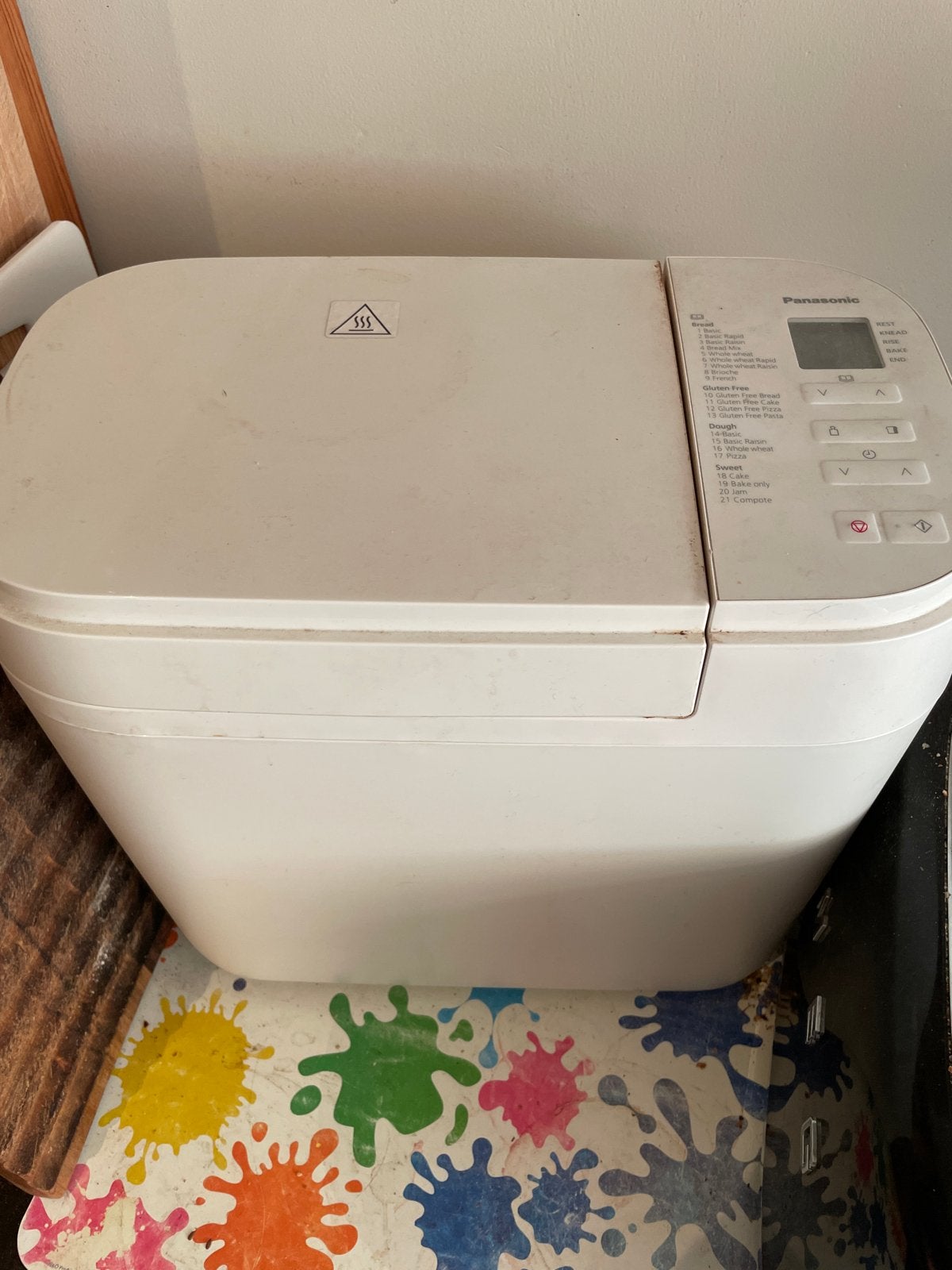 Panasonic Broodbakmachine met diverse programma's, 800 tot 1200 gram deeg, Ophalen, Met timer, Gebruikt