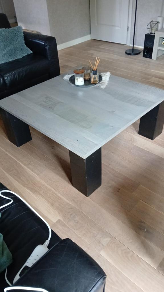 Te koop Massief Eiken Salontafel, Huis en Inrichting, Ophalen, Gebruikt, 50 tot 100 cm, 50 tot 100 cm