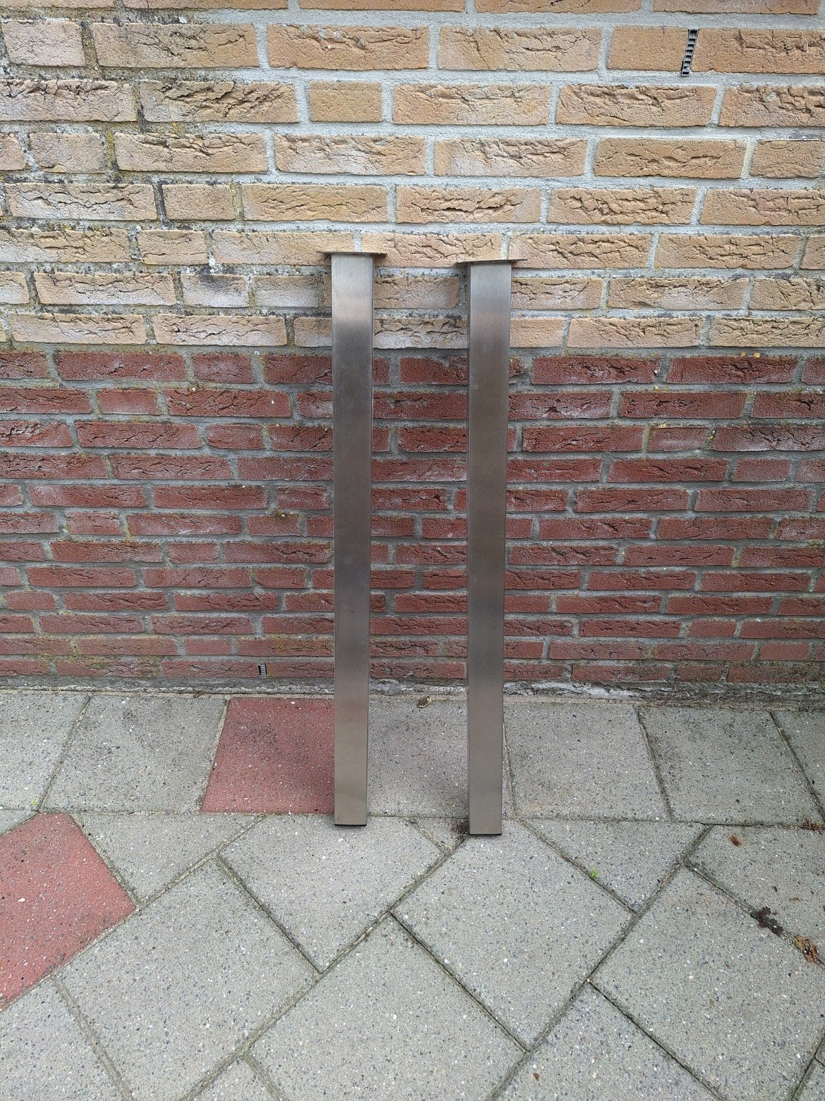 2x tafelpoten RVS van Doeco, Huis en Inrichting, Minder dan 50 cm, 50 tot 100 cm, Vierkant, Nieuw