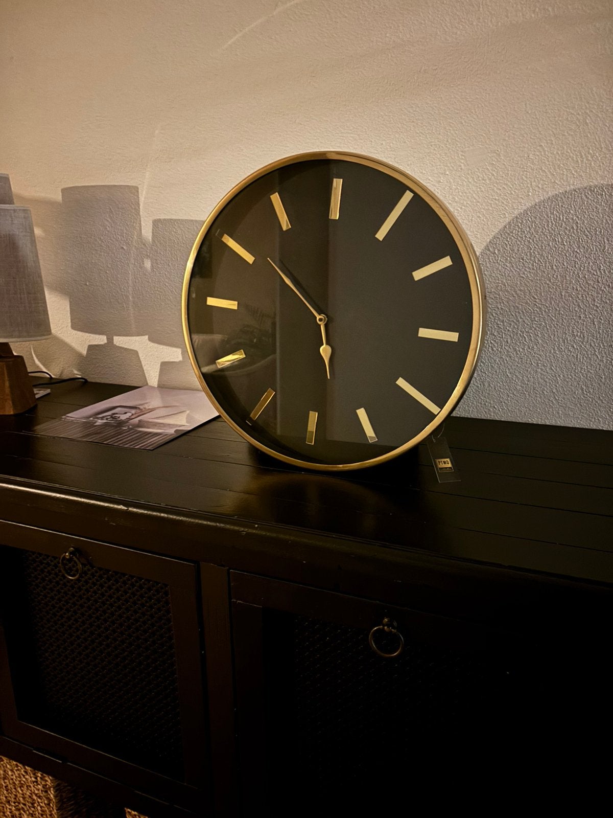 Klok, PTMD, Huis en Inrichting, Ophalen, Goud, Wandklok, Analoog