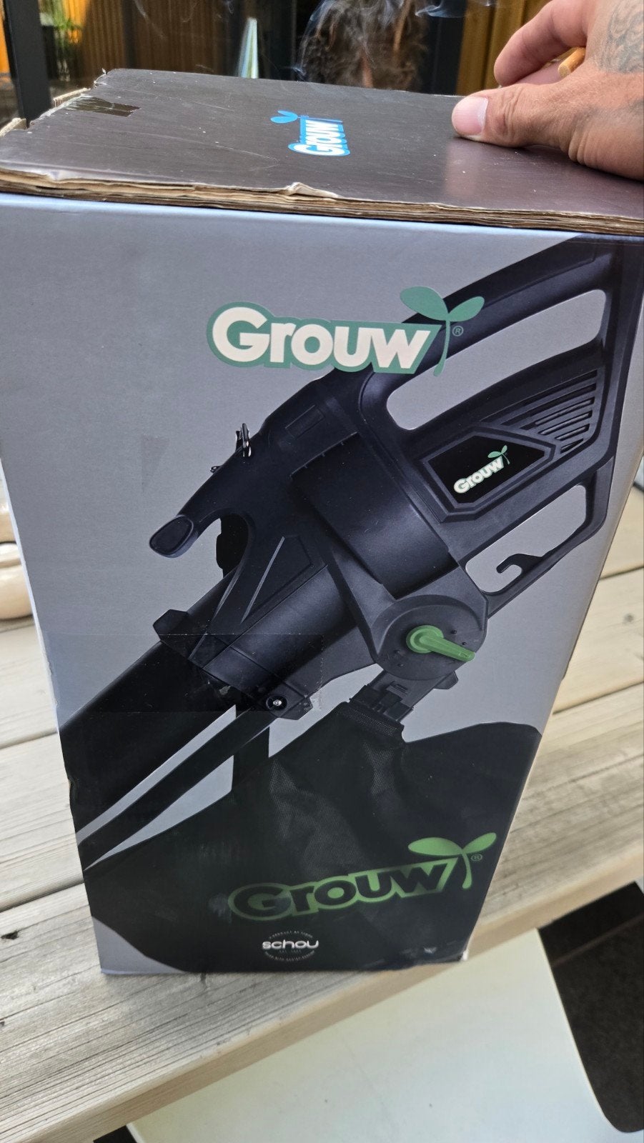 NIEUW IN DOOS!Grouw Bladblazer 3200W 3-in-1 met versnipper!!, Tuin en Terras, Ophalen, Met opvangzak, Handgedragen, Nieuw