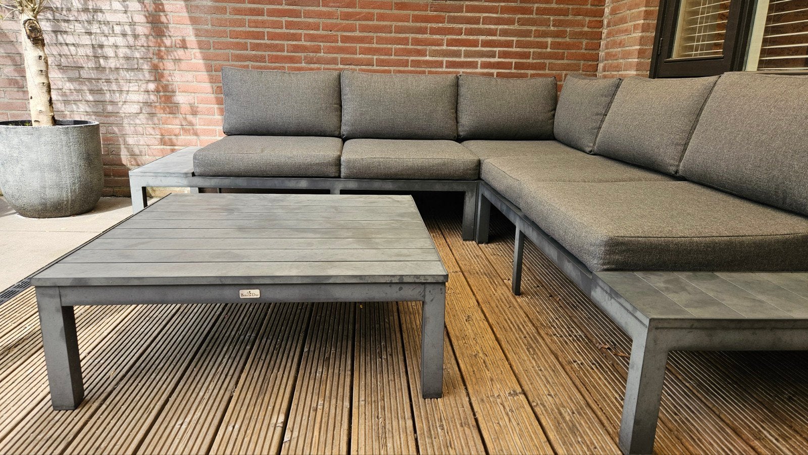 Loungeset Bois Le Duc Antraciet, Ophalen, Gebruikt, 6 zitplaatsen, Aluminium