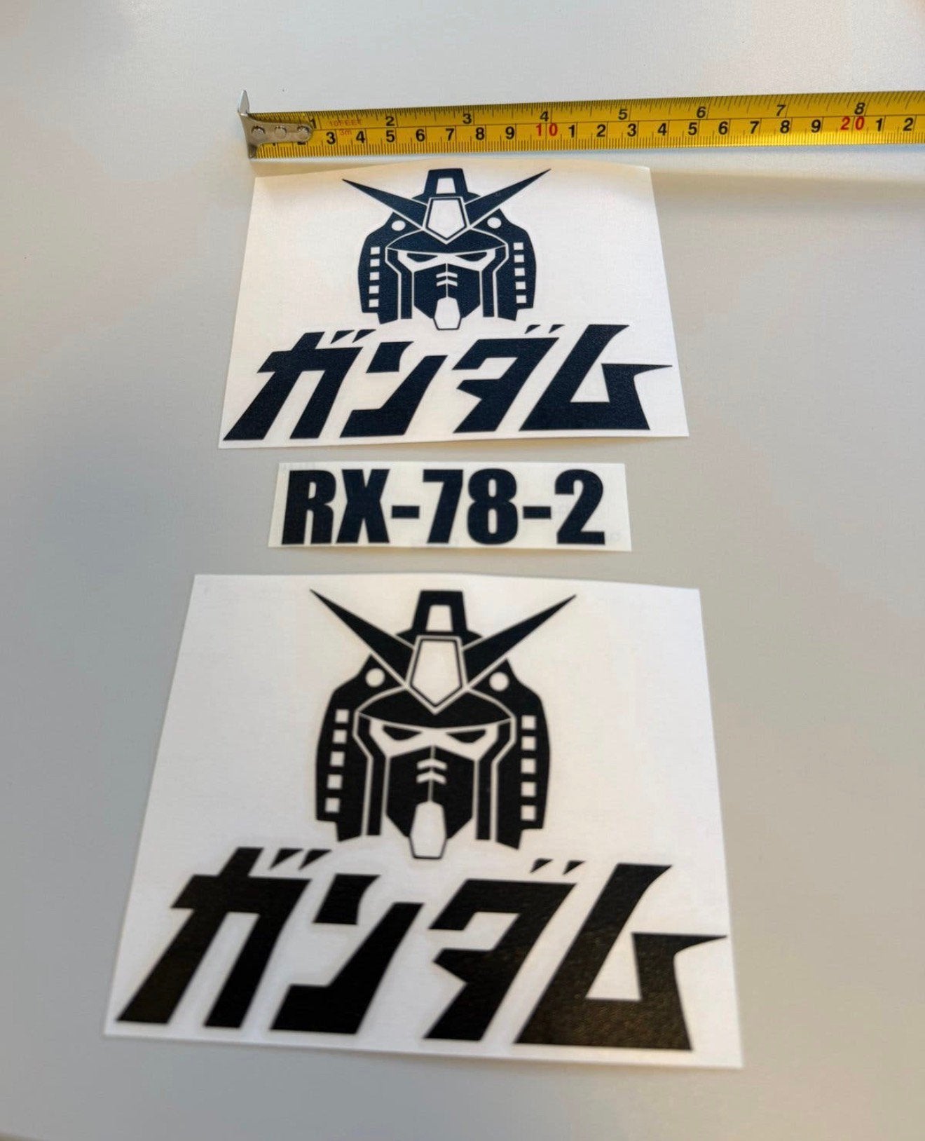 Gundam RX-78-2 Sticker Set Anime Decals 3 Zwart Wit stickers, Ophalen of Verzenden, Nieuw