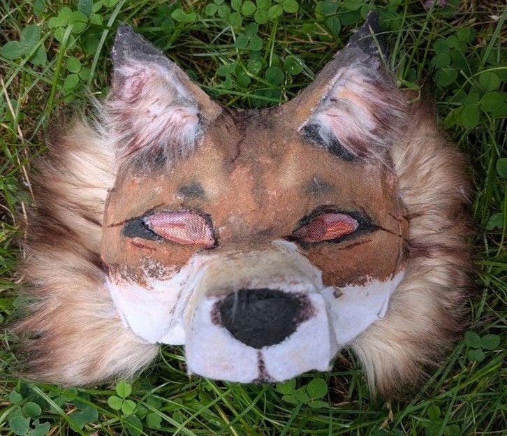 Therian Wolven Masker - Handgemaakt, Handgemaakt, Nieuw, Ophalen of Verzenden, Knutselwerk
