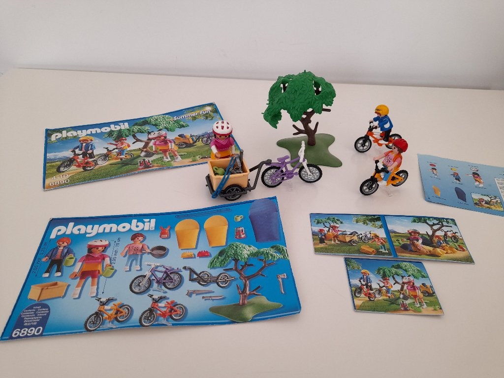 Playmobil Mountainbiketocht met bolderwagen 6890, Complete set, Zo goed als nieuw, Figuren, Family fun