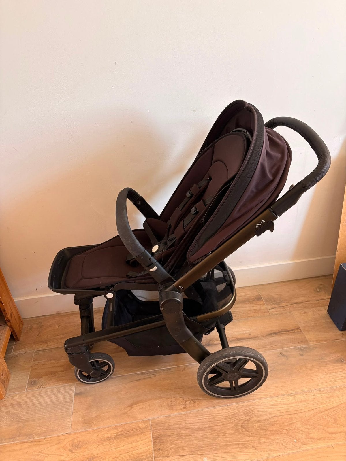 Joolz Hub+ kinderwagen met zitje Zwart, Gebruikt, Verstelbare duwstang, Combiwagen, Ophalen