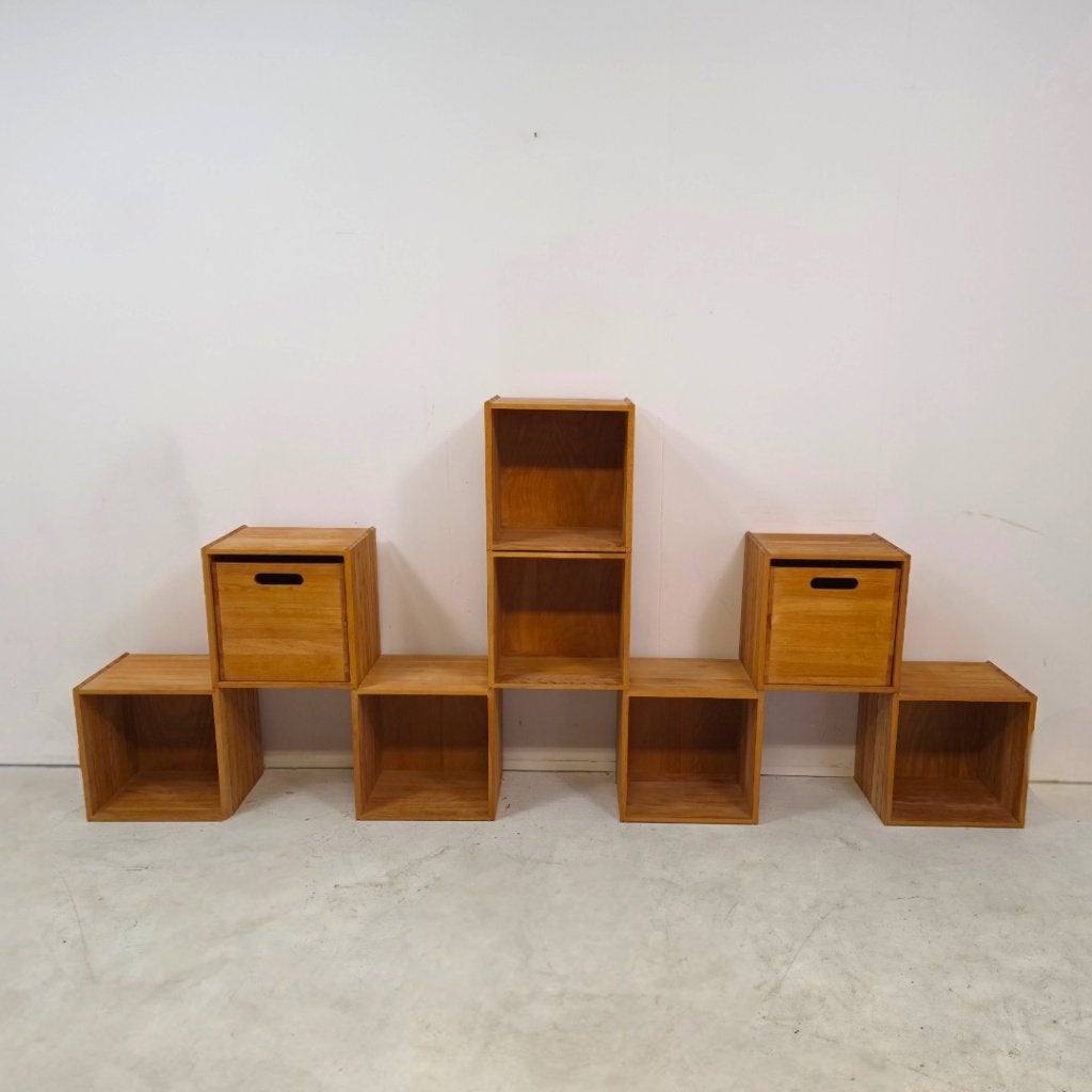 Wasa modulair wandsysteem kubus eiken 80/90s, Ophalen, Zo goed als nieuw