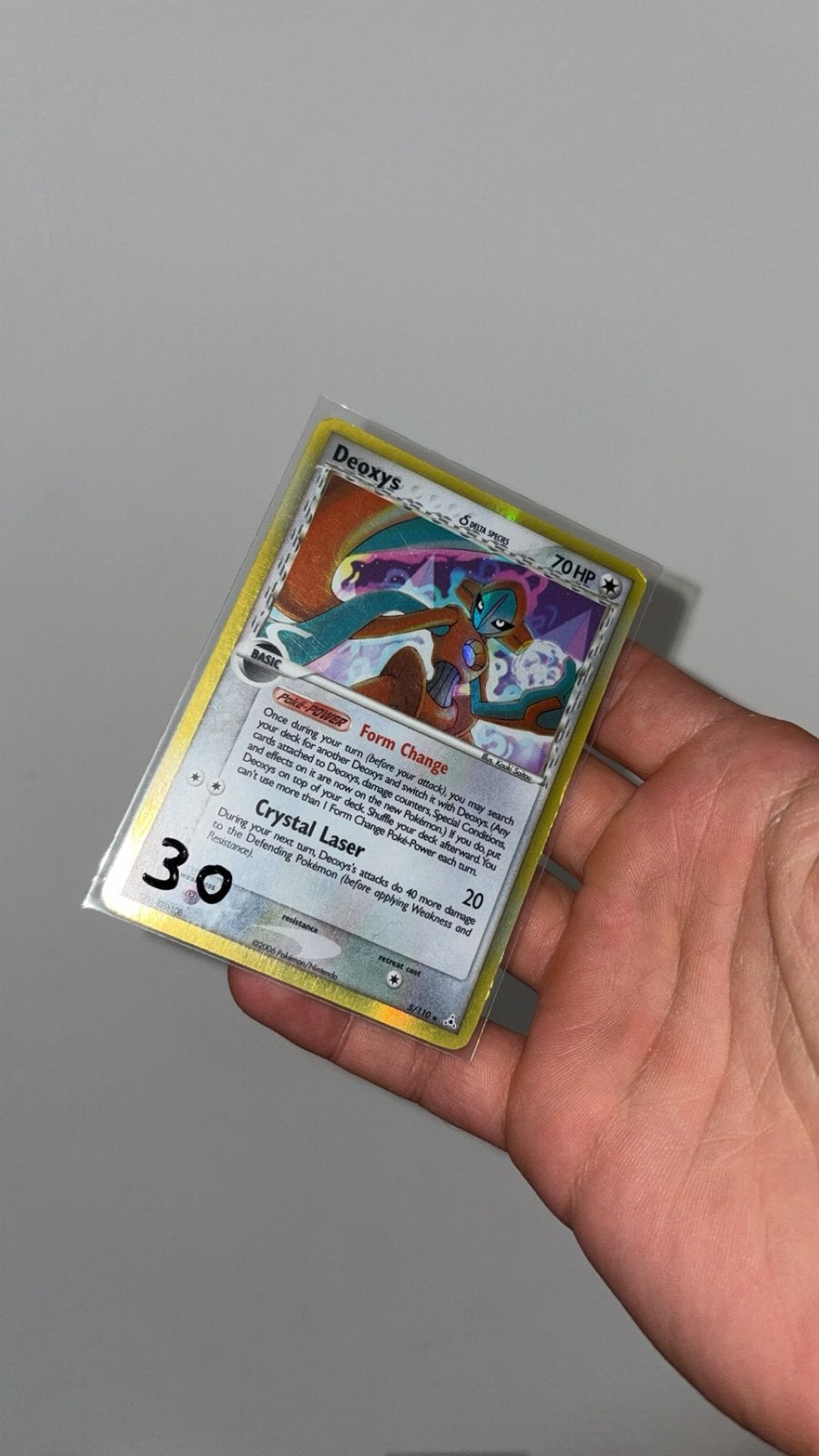 Deoxys holo delta species 5/110 2006 pokemon kaart vintage, Ophalen of Verzenden, Zo goed als nieuw