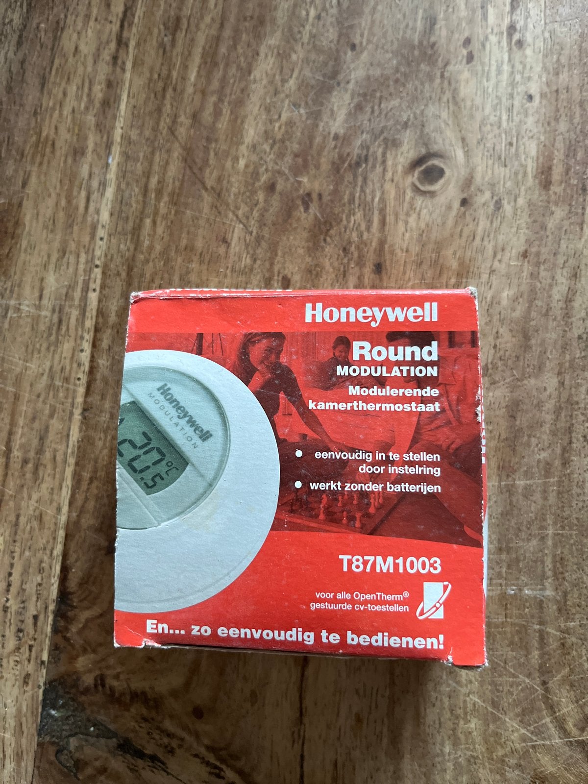 Honeywell Round Modulation Kamerthermostaat T87M1003, Ophalen of Verzenden, Slimme thermostaat, Zo goed als nieuw