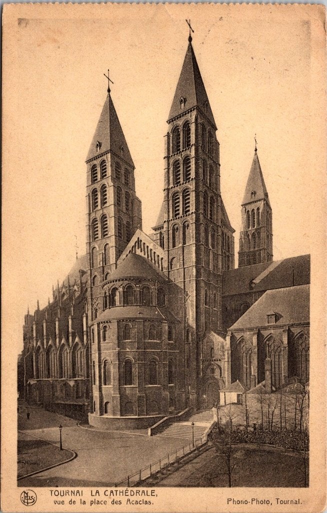 Tournai Doornik België - 12 antieke postkaarten III, Ophalen of Verzenden, 1920 tot 1940, Gelopen, Henegouwen