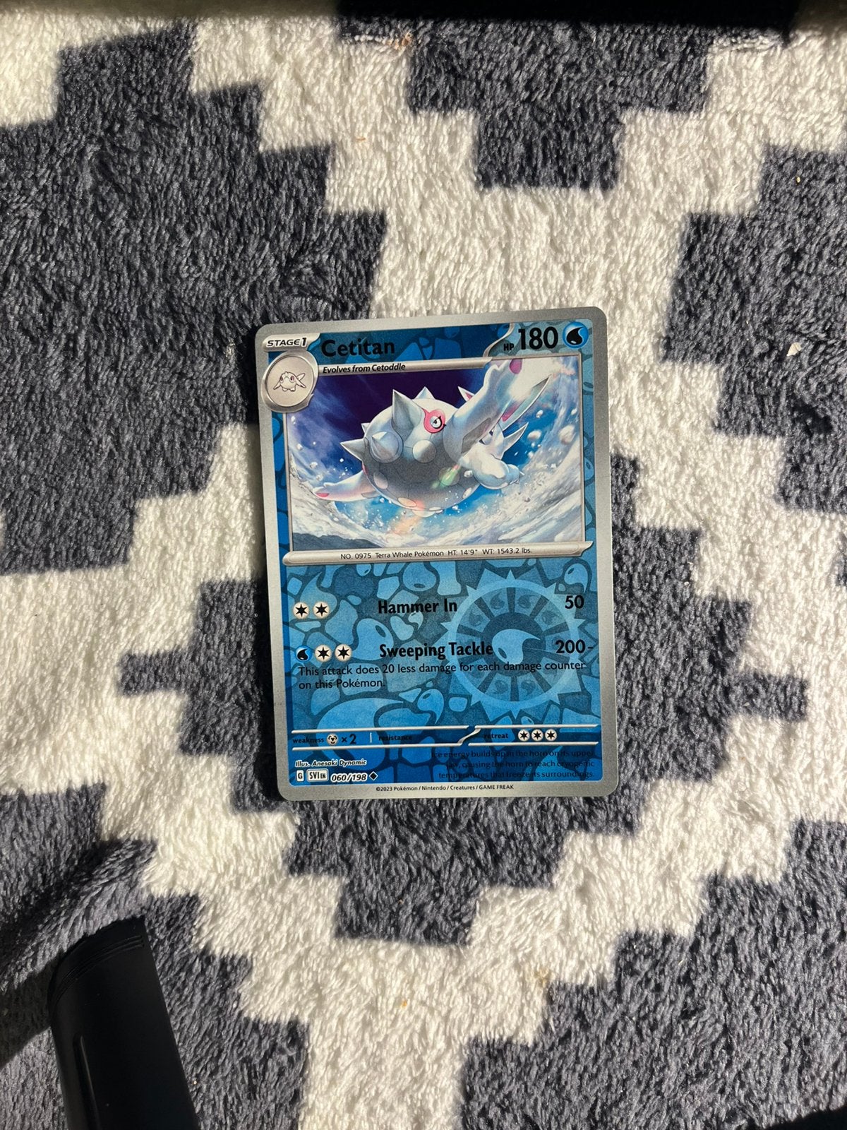 Cetitan Holo Pokémon Kaart 060/198 - Goede Staat, Ophalen of Verzenden, Zo goed als nieuw, Losse kaart, Foil