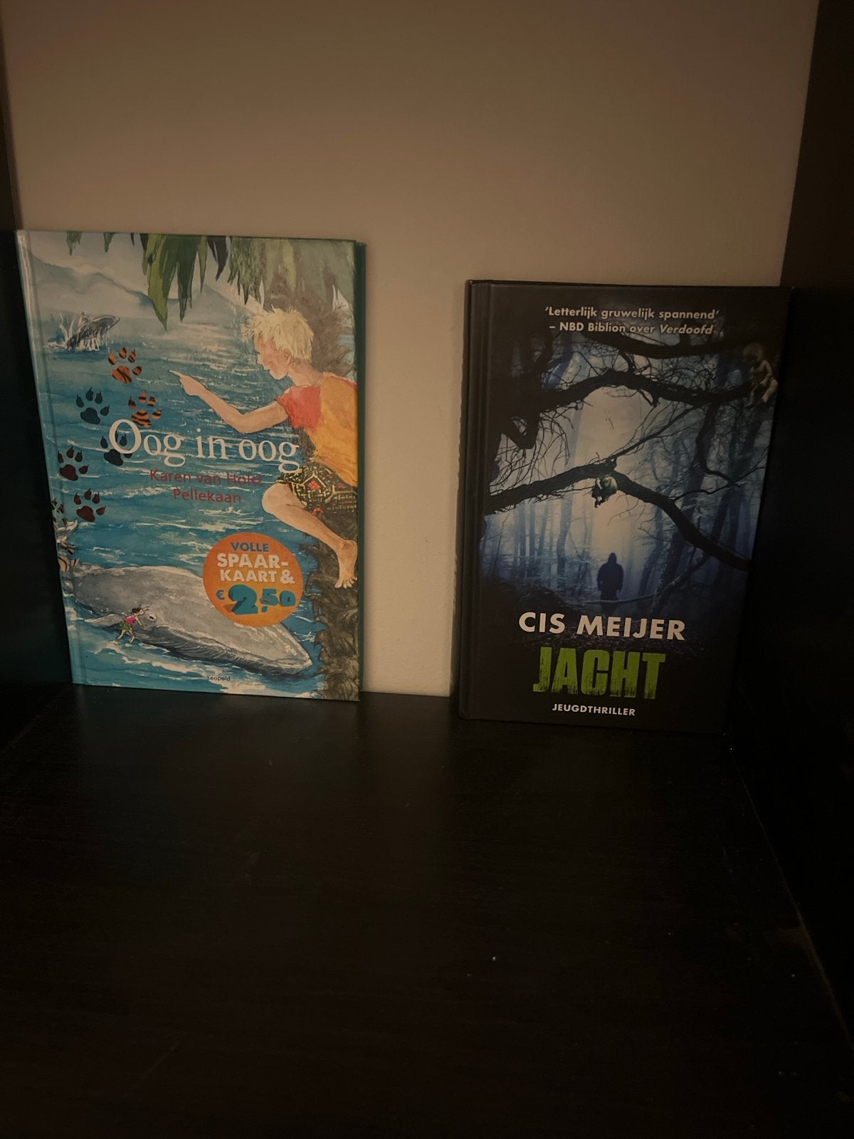 Jeugdboeken: Oog in Oog & Jacht (Cis Meijer), Ophalen, Gelezen, Fictie