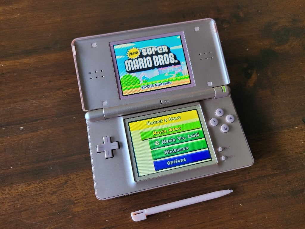 Nintendo DSLite met Spellen, Ophalen of Verzenden, Roze, DS Lite, Gebruikt