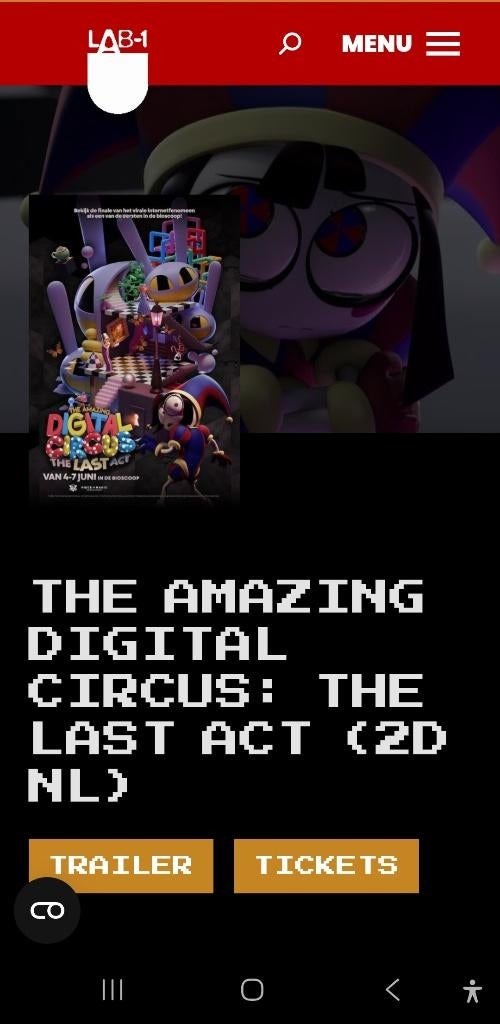 The amazing digital circus ticket the last act eindhoven, Eén persoon