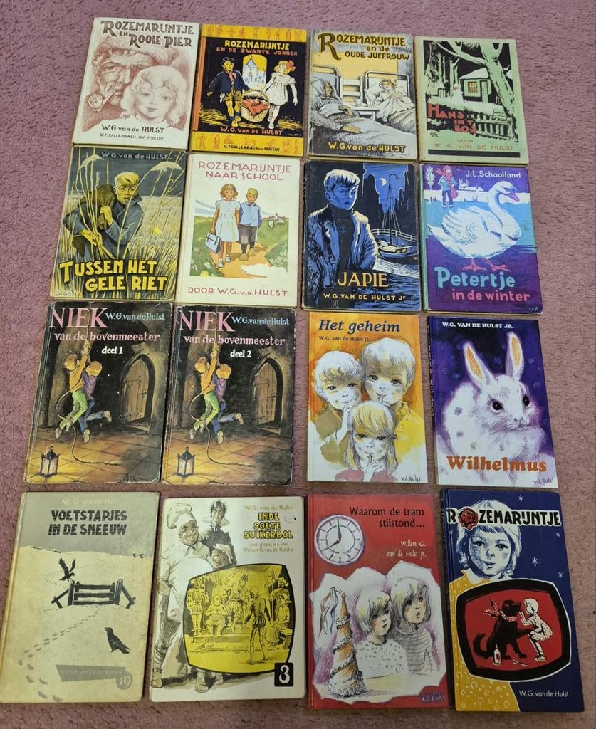 Oude kinderboeken W.G. van der Hulst - Nostalgie, Boeken, Ophalen of Verzenden