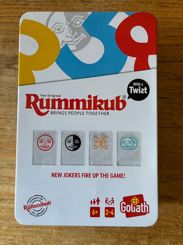 Goliath Rummikub with a Twist - reiseditie - zgan, Een of twee spelers, Goliath, Ophalen of Verzenden, Zo goed als nieuw