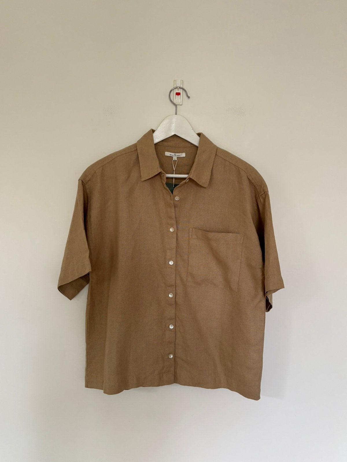 Linnen blouse Circle of trust S/36, Kleding | Dames, Ophalen of Verzenden, Zo goed als nieuw, Maat 36 (S), Beige