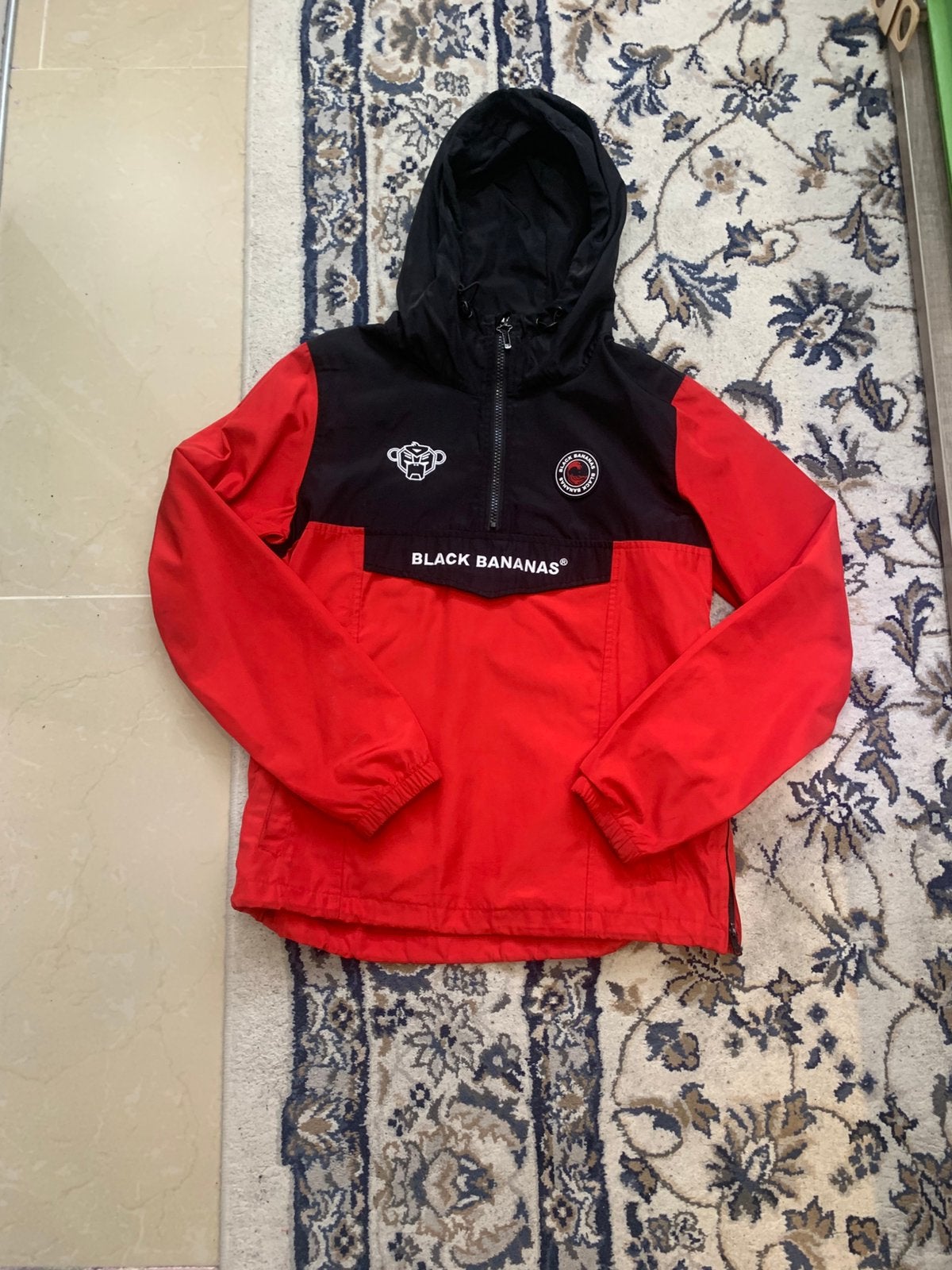 Black Bananas Anorak jasje rood/zwart maat 164, Ophalen of Verzenden, Zo goed als nieuw, Maat 34 (XS) of kleiner, Jack