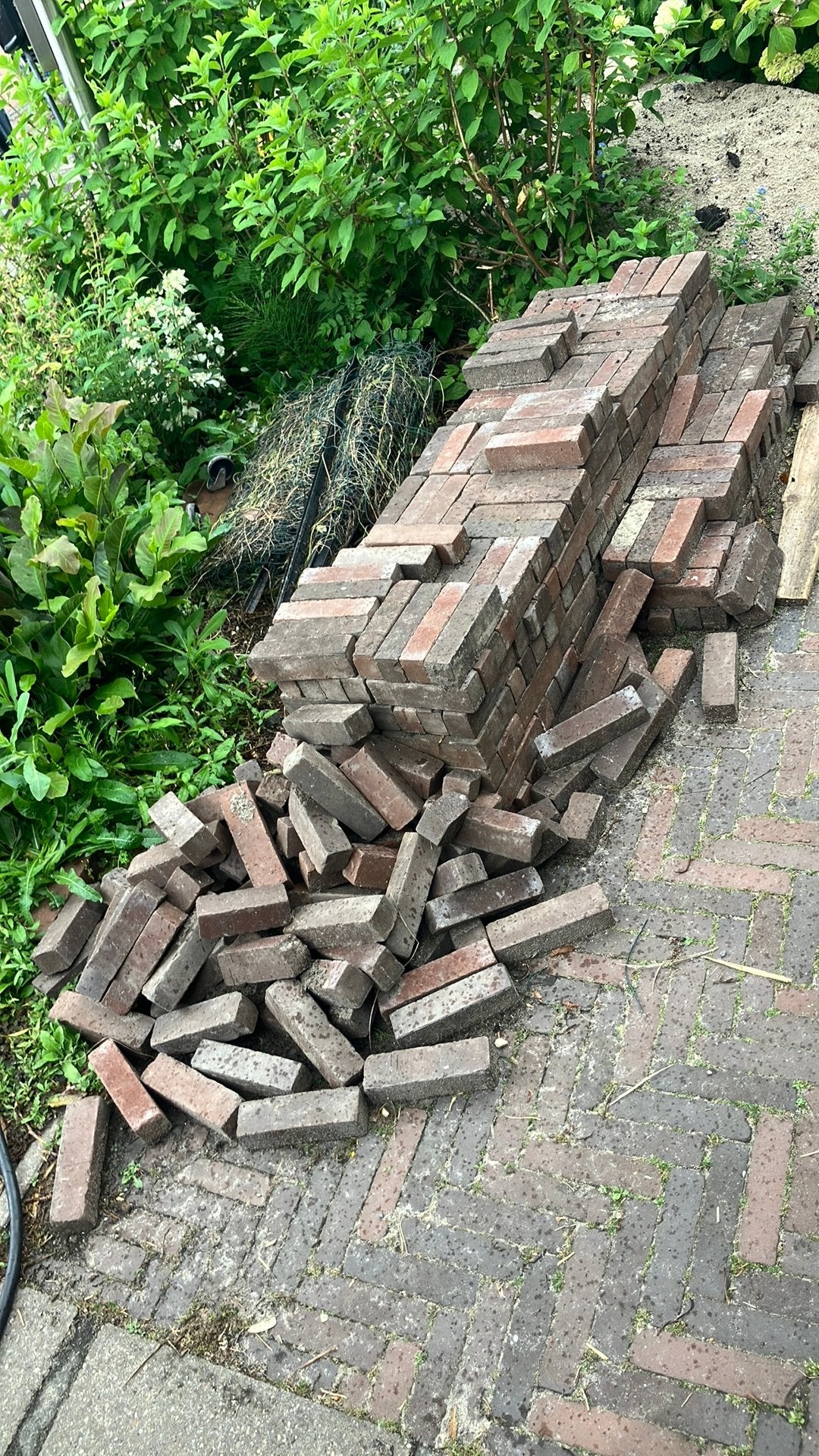 Gebruikte klinkers voor tuin of oprit, Ophalen, Gebruikt, Beton, Klinkers