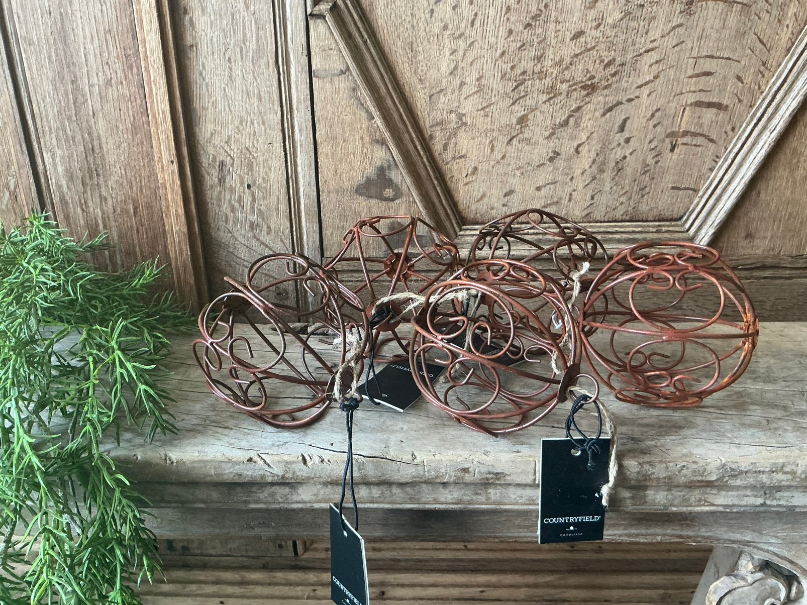 NIEUW set van 5 roestkleurige Countryfield metalen bollen, Ophalen of Verzenden, Nieuw