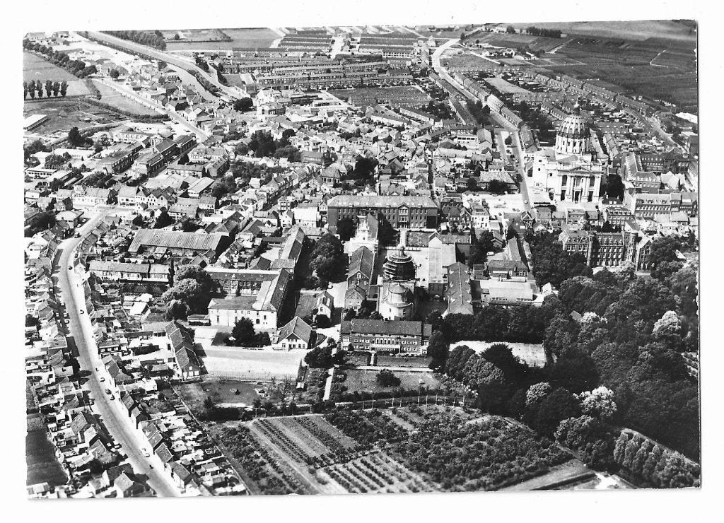 Oudenbosch, Luchtfoto, Ophalen of Verzenden, 1960 tot 1980, Ongelopen, Noord-Brabant