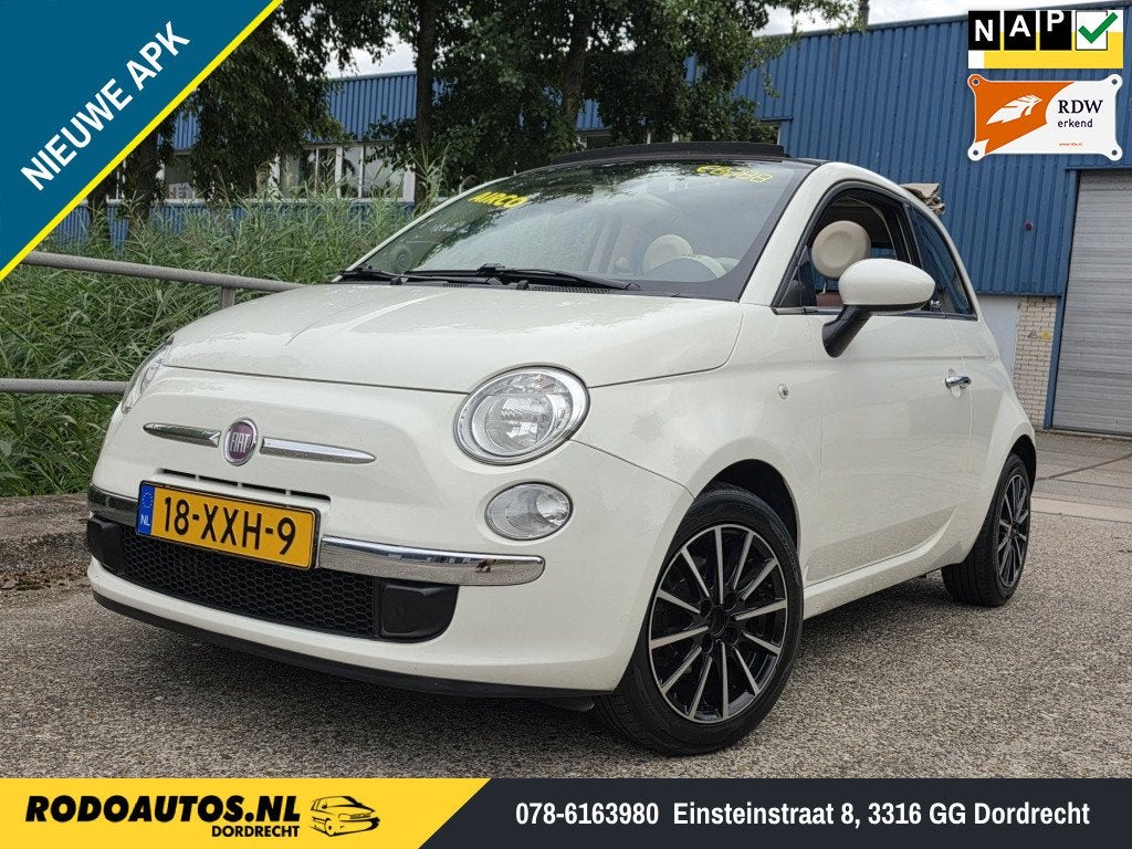 Fiat 500C 0.9 TwinAir Lounge Airco/Leder Nw APK ✅, 945 kg, Euro 5, 86 pk, Gebruikt