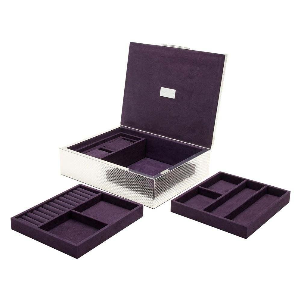 WOLF 1834 Luxe Silver Watch & Jewelry Box, Ophalen of Verzenden, Zilver