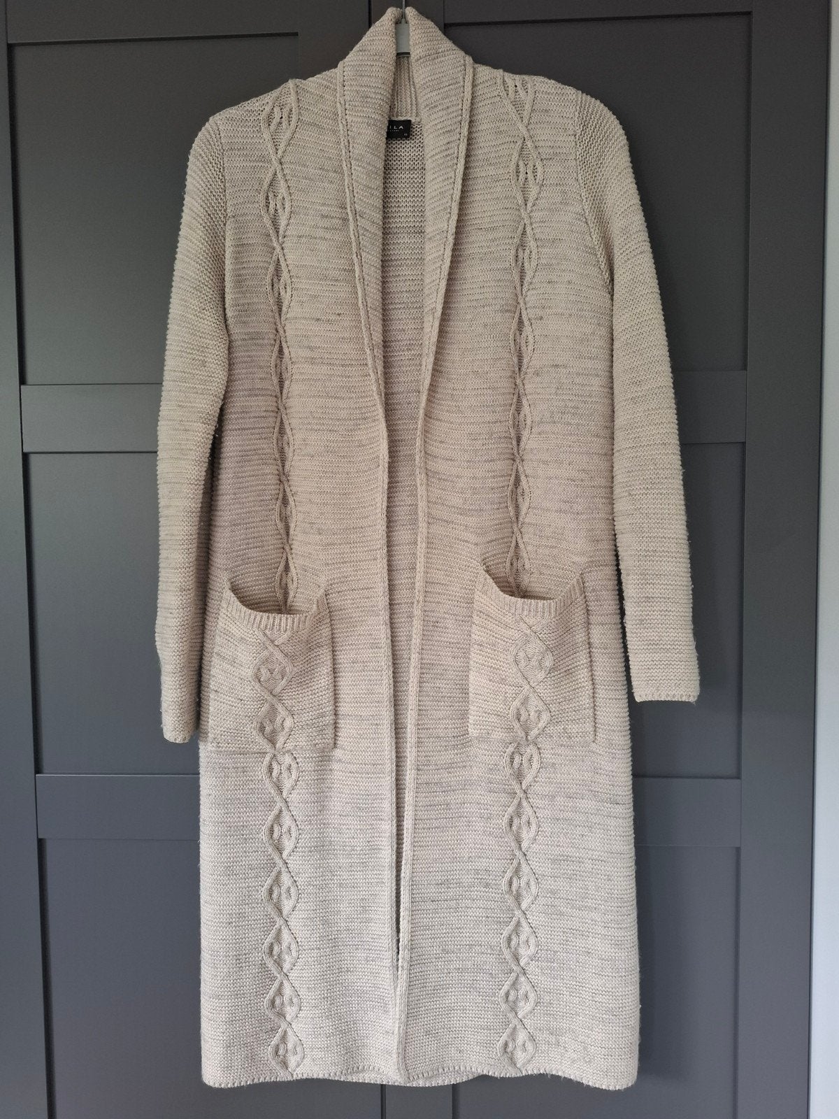 Vest Vila. Maat XS. Ecru-grijs gemêleerd., Beige, Vila, Ophalen of Verzenden, Zo goed als nieuw
