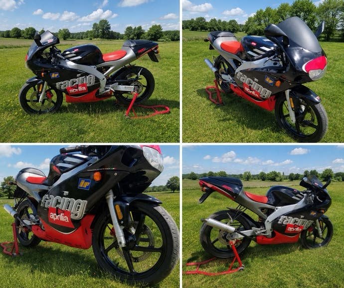 Kuipset Kappen Aprilia RS 50 Red Black Harada, Fietsen en Brommers, Ophalen of Verzenden, Gebruikt, Tank