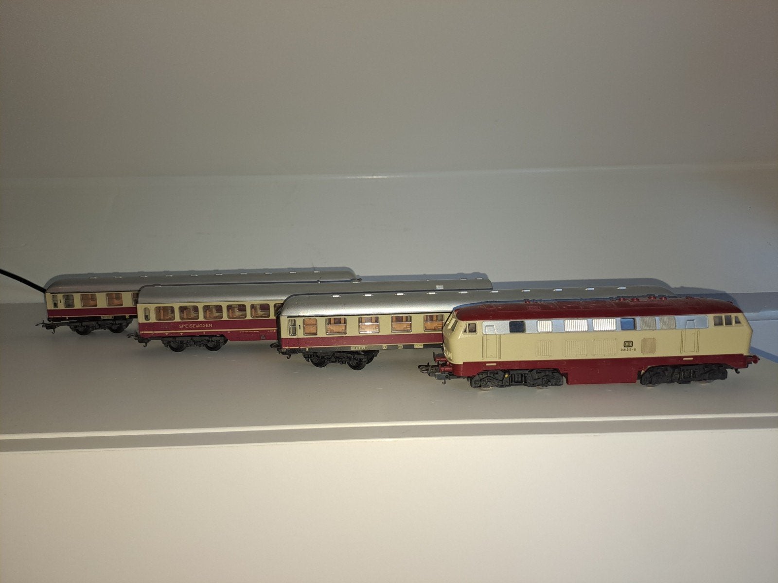 Lima Treinset met Locomotief en Wagons - Gebruikt, Ophalen, Gelijkstroom, Lima, Gebruikt