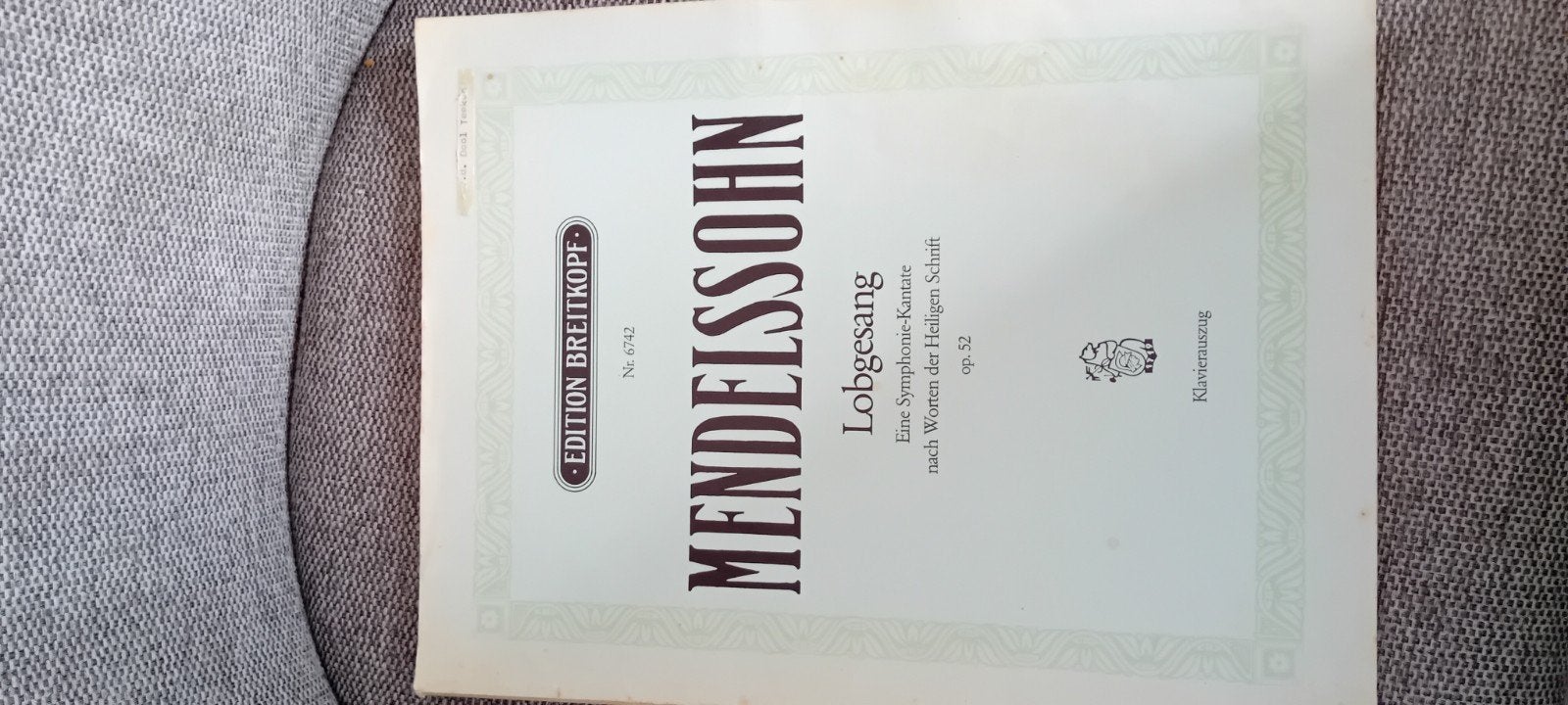 Mendelssohn Lobgesang - Symfonie-Cantate Op. 52, Klassiek, Ophalen of Verzenden, Zo goed als nieuw, Thema