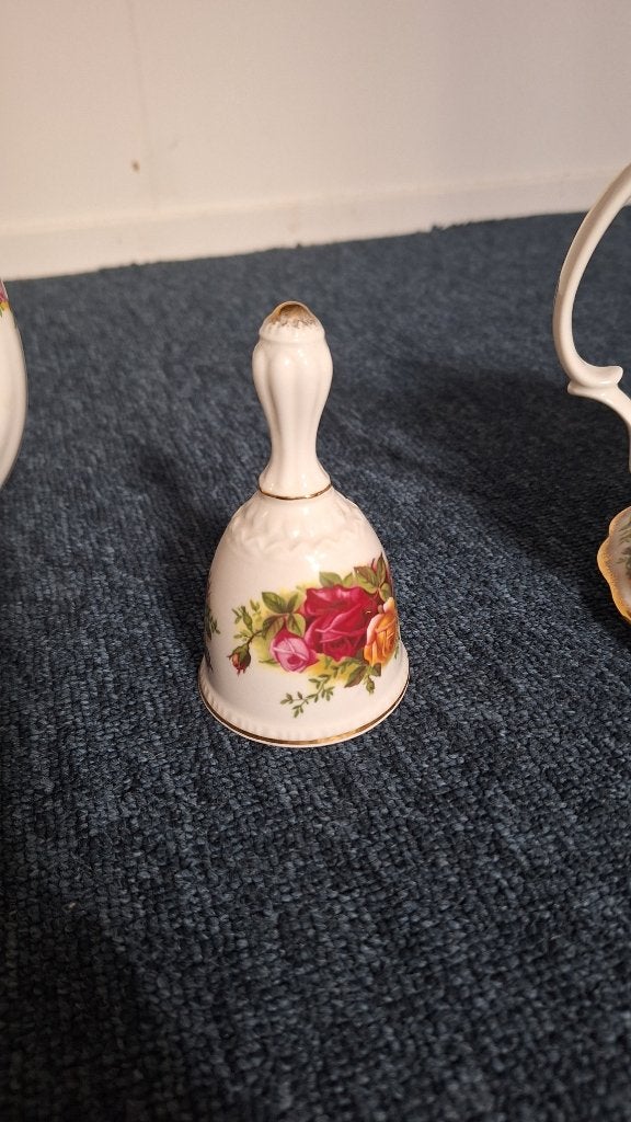 Old Country Rose tafelbel vintage, Antiek en Kunst, Ophalen of Verzenden