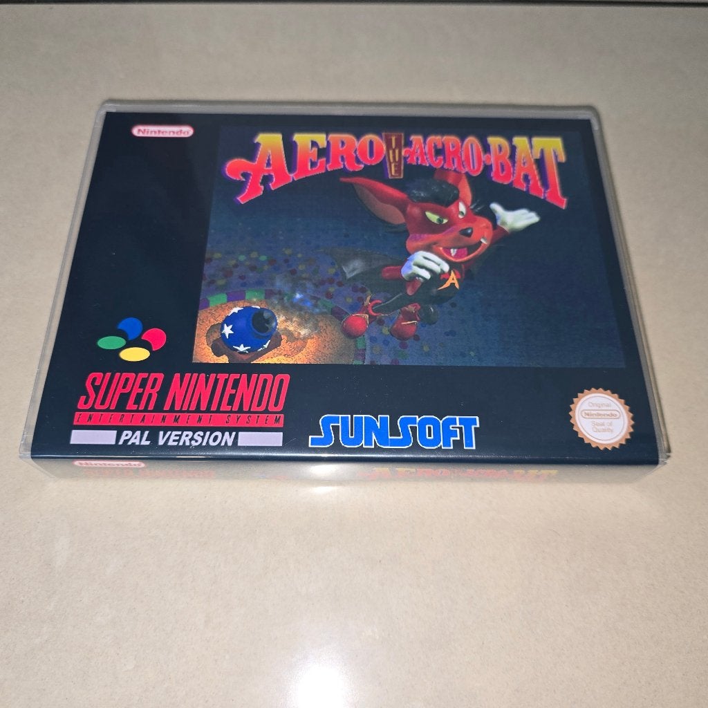 Aero The Acro-Bat SNES Game Case, Avontuur en Actie, Verzenden, 1 speler, Zo goed als nieuw