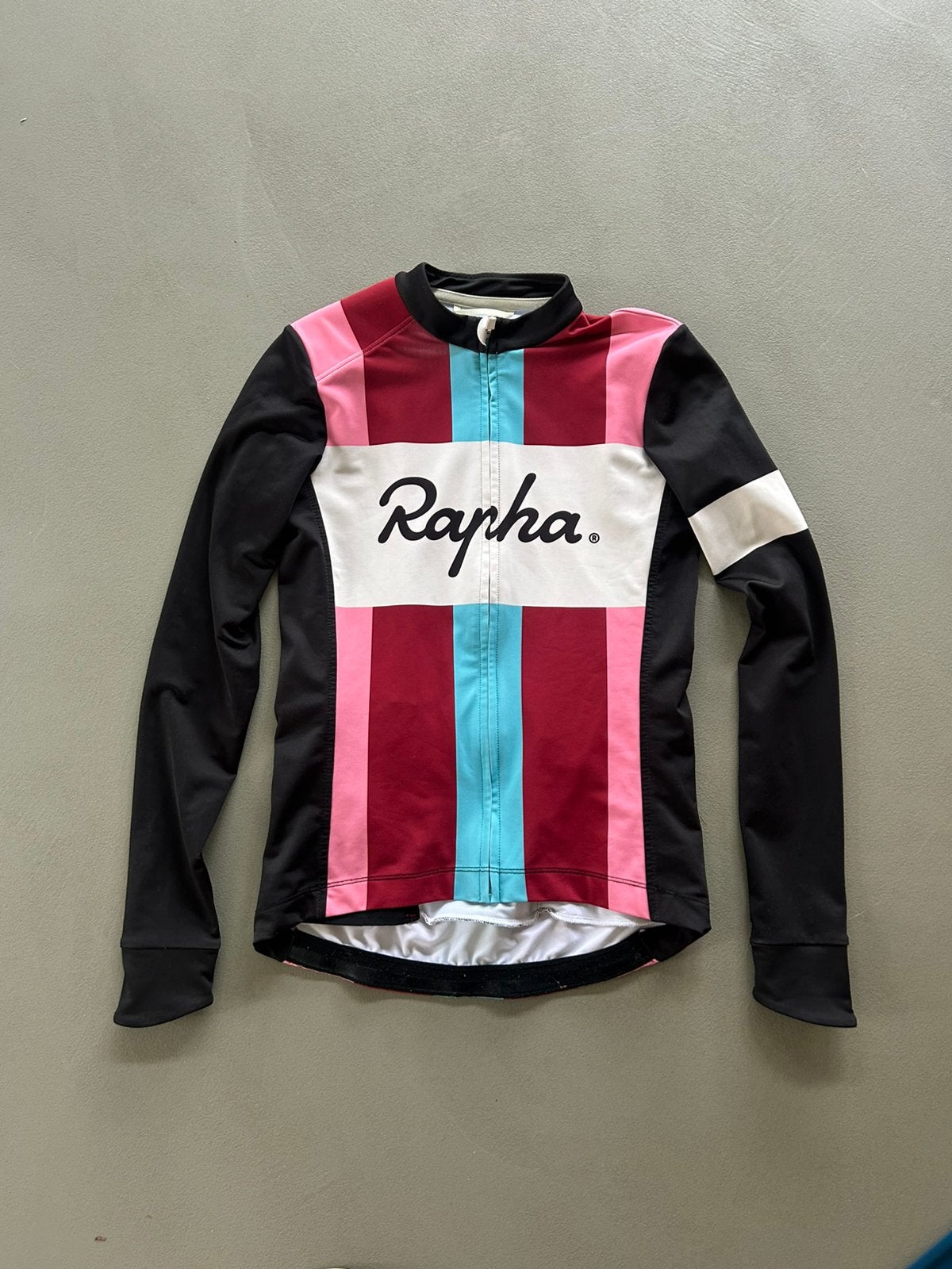 Rapha jersye long sleeve, colourblock, dames maat Small, Fietsen en Brommers, S, Ophalen of Verzenden, Zo goed als nieuw, Dames