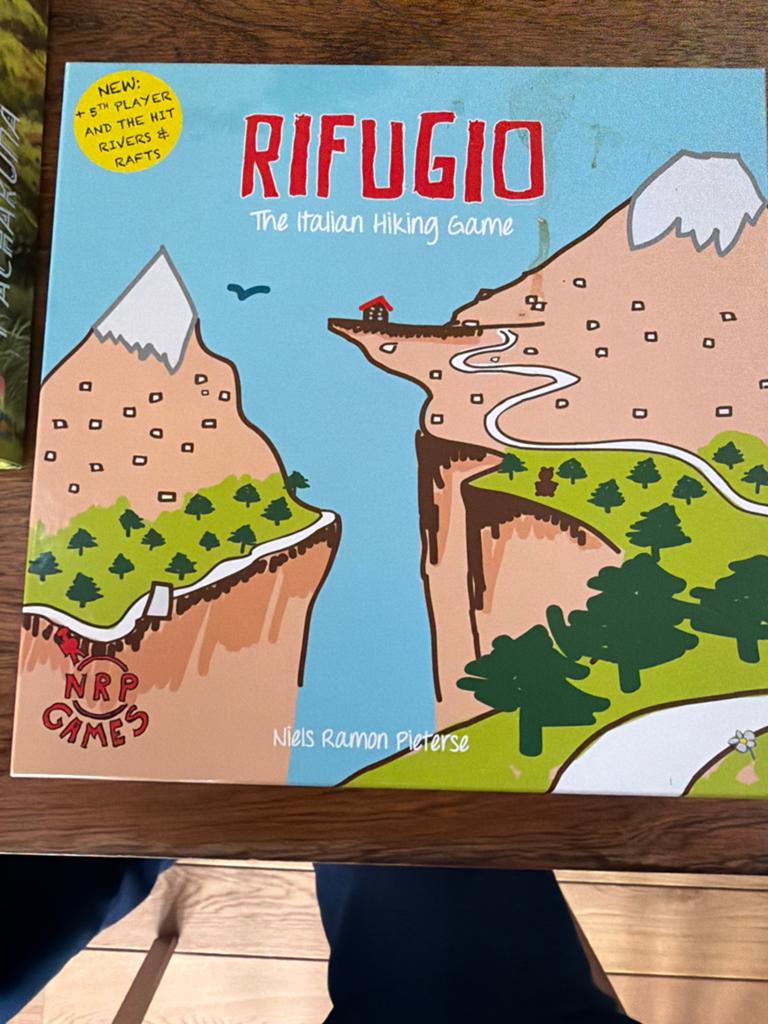 Rifugio: The Italian Hiking Game + Rivers & Rafts uitbreidin, Een of twee spelers, Ophalen of Verzenden, Zo goed als nieuw