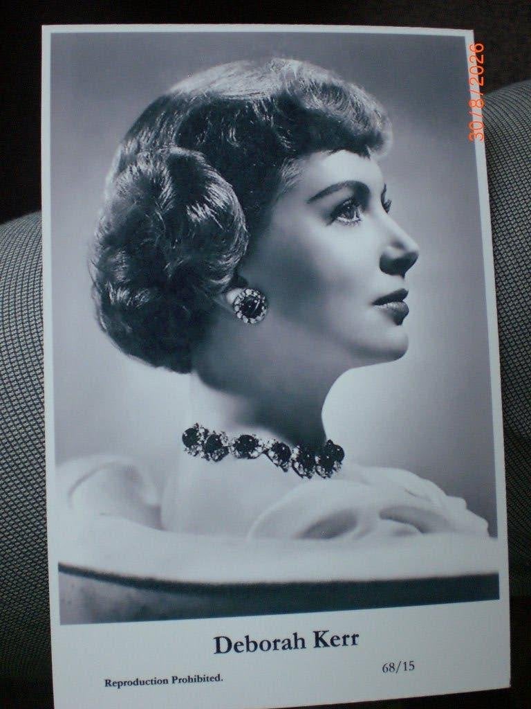 kaart Deborah Kerr 3, Ophalen of Verzenden, 1980 tot heden, Ongelopen, Sterren en Beroemdheden