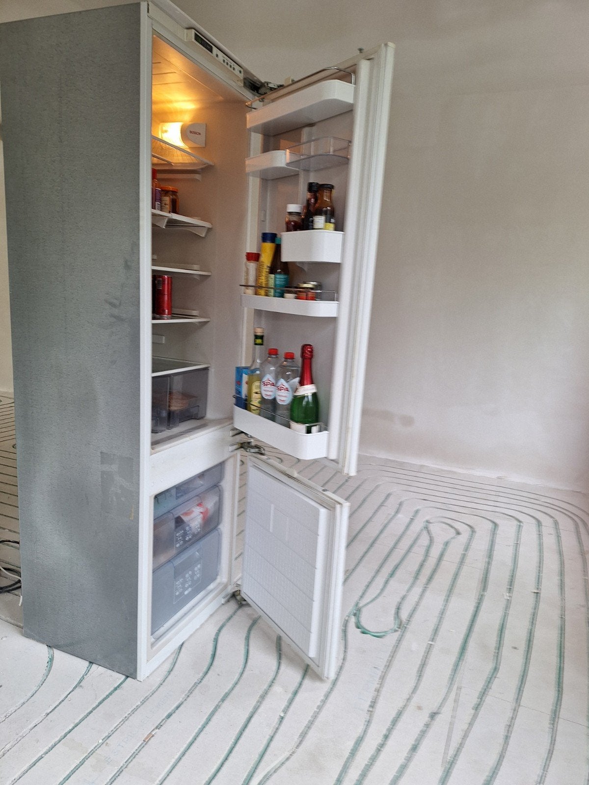 Koel/vries combinatie Bosch inbouw, Ophalen, Gebruikt, 200 liter of meer, Met aparte vriezer