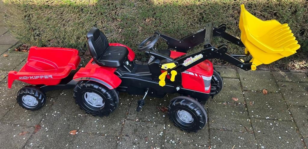 Rolly Toys Traptrekker met voorlader en aanhanger, Ophalen, Zo goed als nieuw, Overige merken