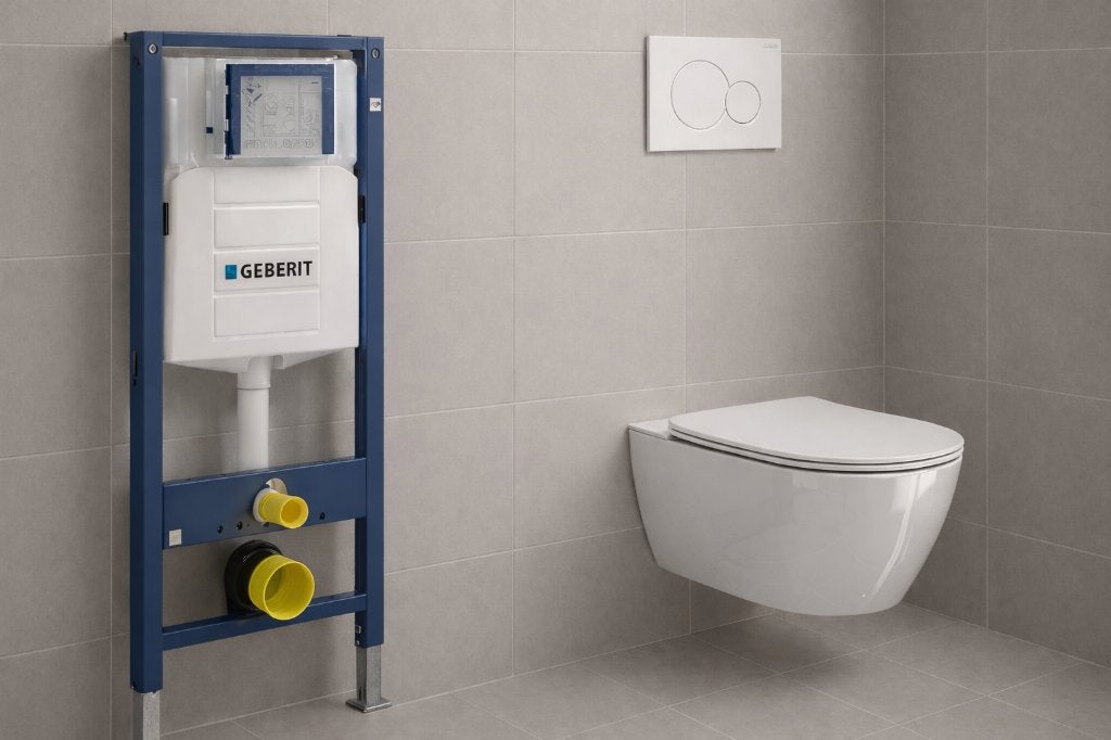 Geberit up320 + Wc + drukplaat sigma01 ACTIE !!, Ophalen, Nieuw, Toilet