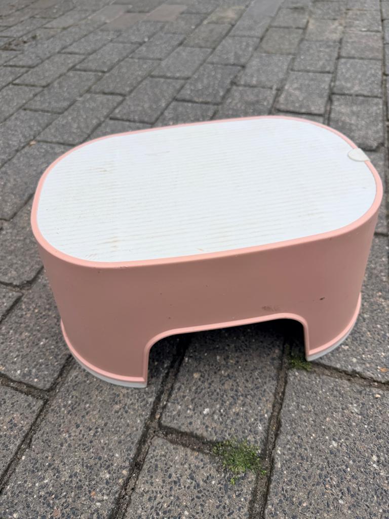 Bebé-Jou opstapje roze/wit, Ophalen, Gebruikt